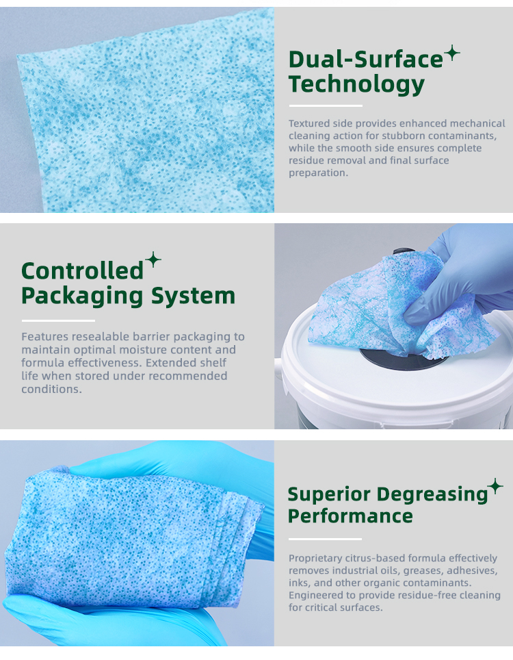 G1202 Pre-wetted Scrubbing Oil Cleaning Wipes